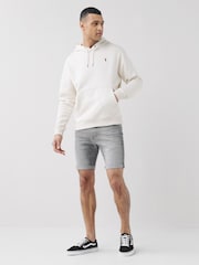 Grey Mid Wash Skinny Fit Denim Shorts - Image 3 of 6