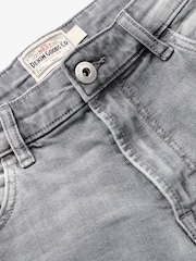 Grey Mid Wash Skinny Fit Denim Shorts - Image 6 of 6