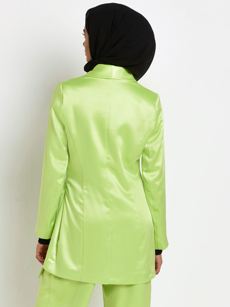 River Island Lime Green Soft Belted Blazer - Image 2 of 4