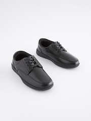 Black Standard Fit (F) School Leather Lace-Up Shoes - Image 1 of 5