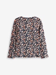 Black/Animal/White/Stripe 5 Pack Ribbed Long Sleeve Tops (3-16yrs) - Image 2 of 3