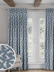 Sanderson Blue Paper Doves Made To Measure Curtains - Image 1 of 8