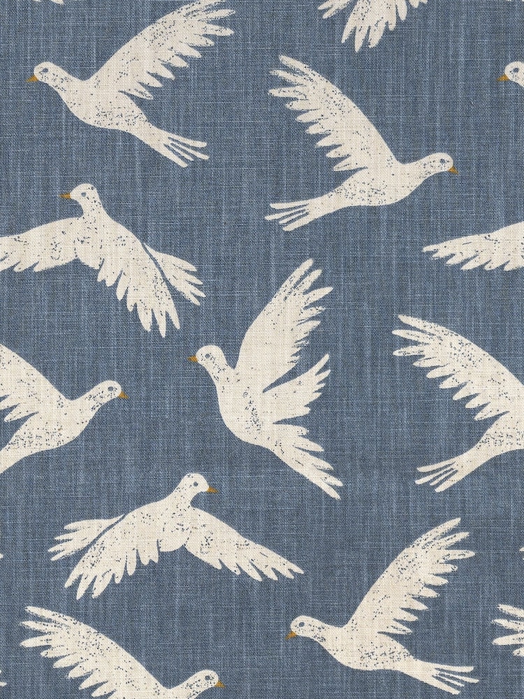 Sanderson Blue Paper Doves Made To Measure Curtains - Image 8 of 8