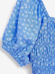 Blue Shirred Top (3-16yrs) - Image 7 of 7