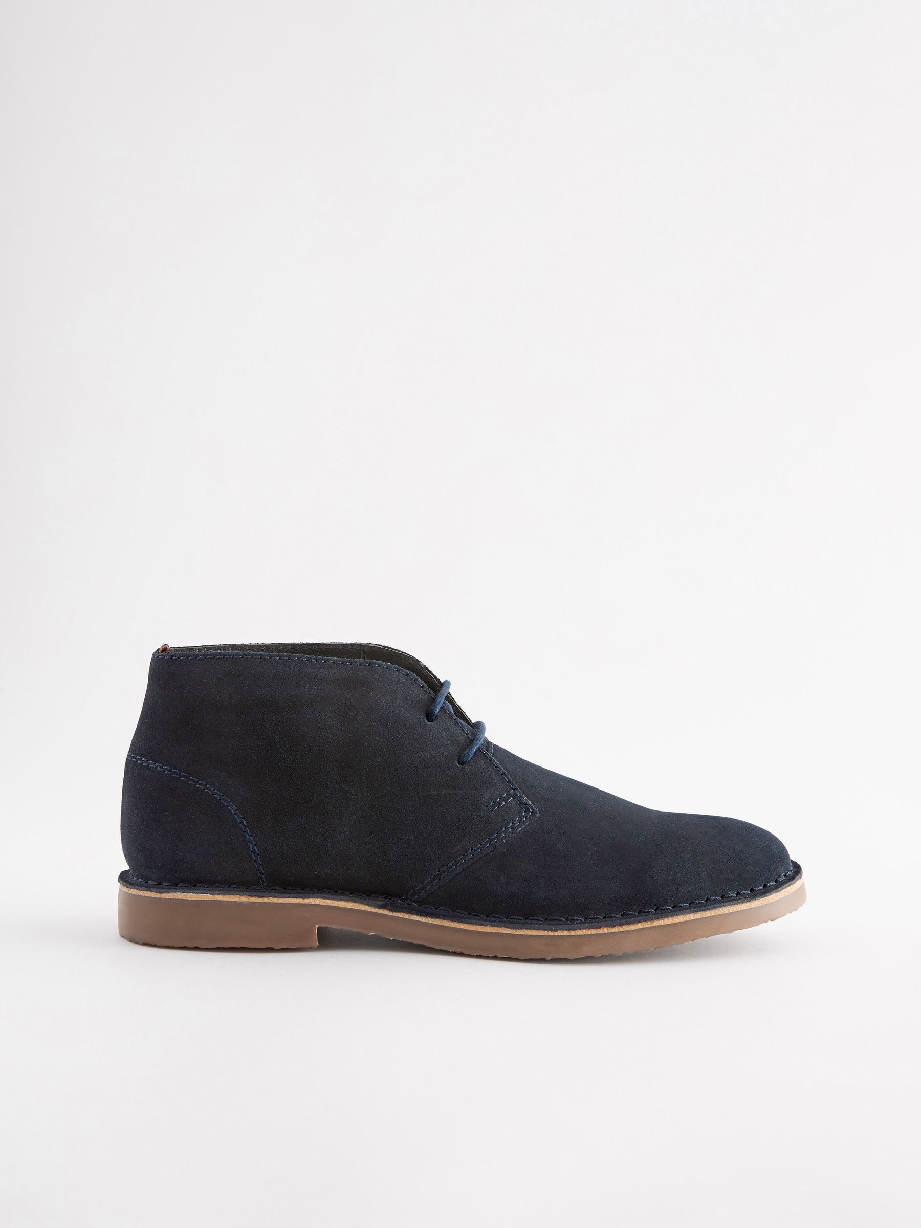Navy Blue Suede Desert Boots