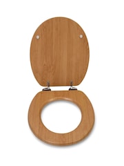 CROYDEX Brown Tramonti Light Oak Effect TG Toilet Seat - Image 3 of 4