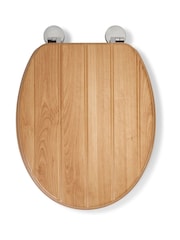 CROYDEX Brown Tramonti Light Oak Effect TG Toilet Seat - Image 4 of 4