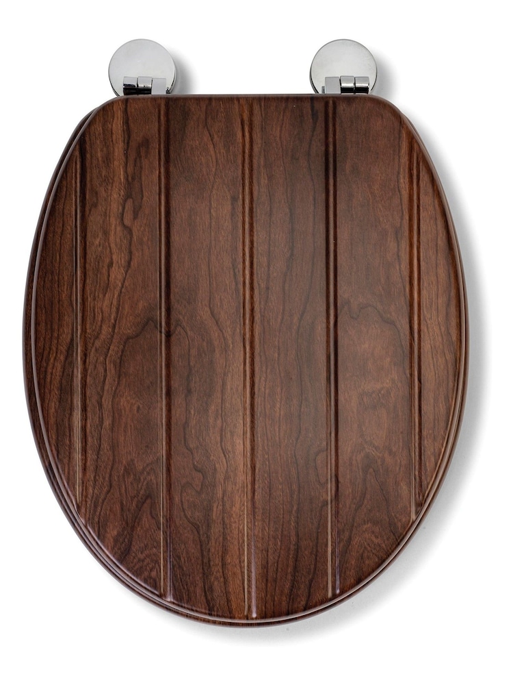 CROYDEX Brown Molvena Mahogany Effect TG Toilet Seat - Image 1 of 2