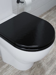 CROYDEX Black Iseo D Shape Toilet Seat - Image 1 of 4