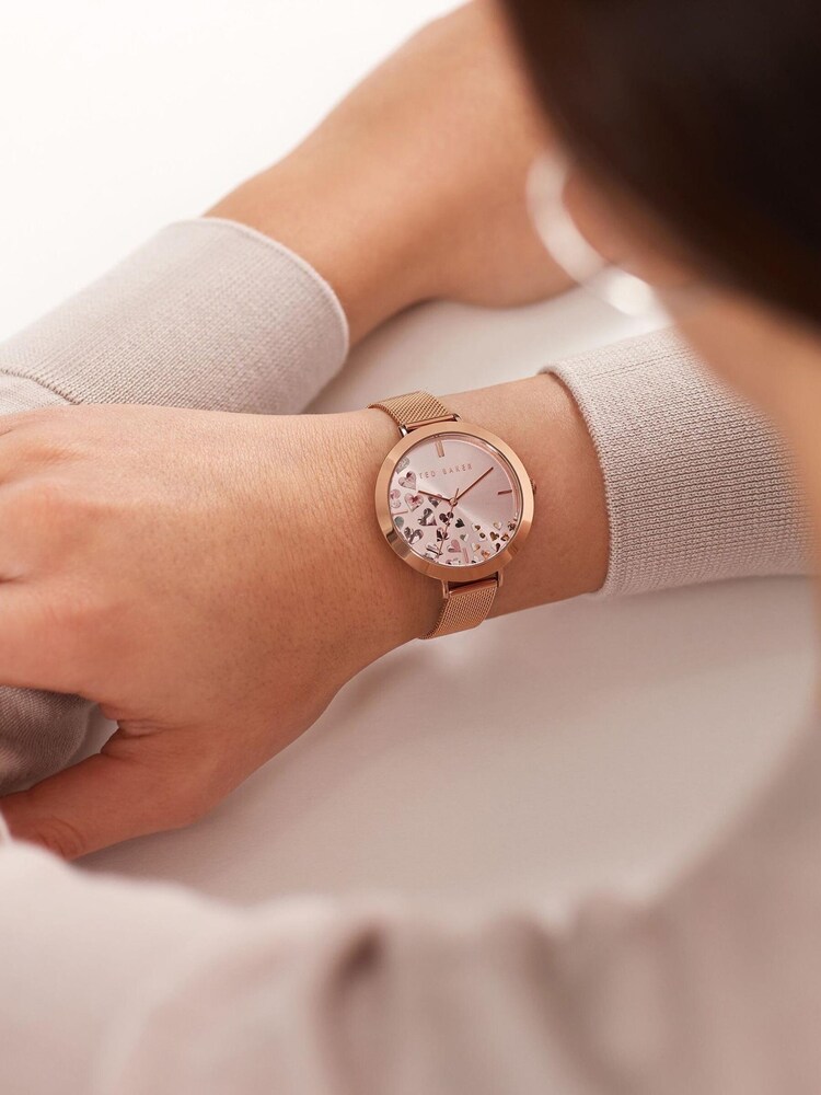 Ted Baker Rose Gold Tone Ammy Hearts Watch - Image 3 of 3