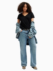 AllSaints Black Emelyn Tonic 100% Cotton T-Shirt - Image 3 of 5