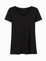 AllSaints Black Emelyn Tonic 100% Cotton T-Shirt - Image 5 of 5