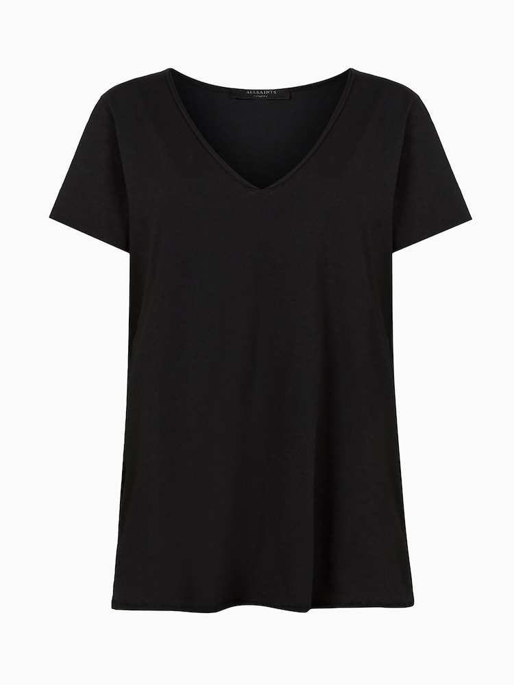 AllSaints Black Emelyn Tonic 100% Cotton T-Shirt - Image 5 of 5