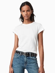 AllSaints White Anna 100% Cotton T-Shirt - Image 1 of 6