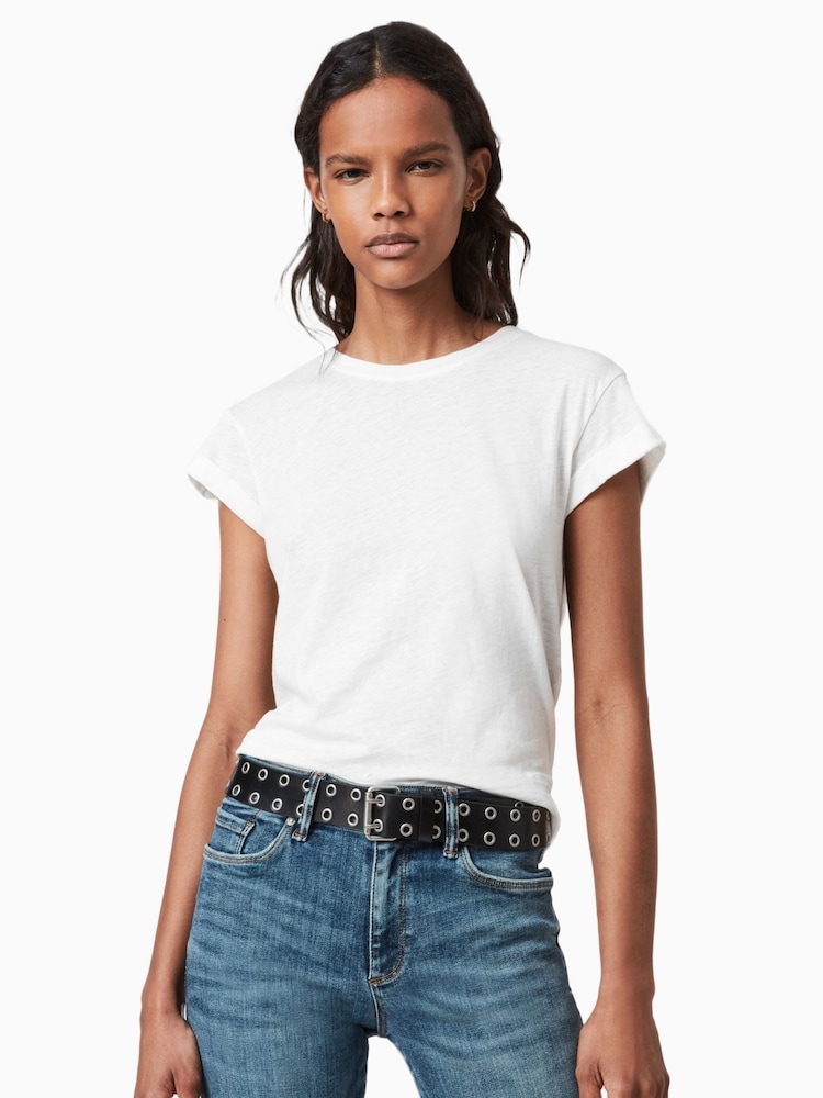 AllSaints White Anna 100% Cotton T-Shirt - Image 1 of 6