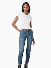 AllSaints White Anna 100% Cotton T-Shirt - Image 2 of 6