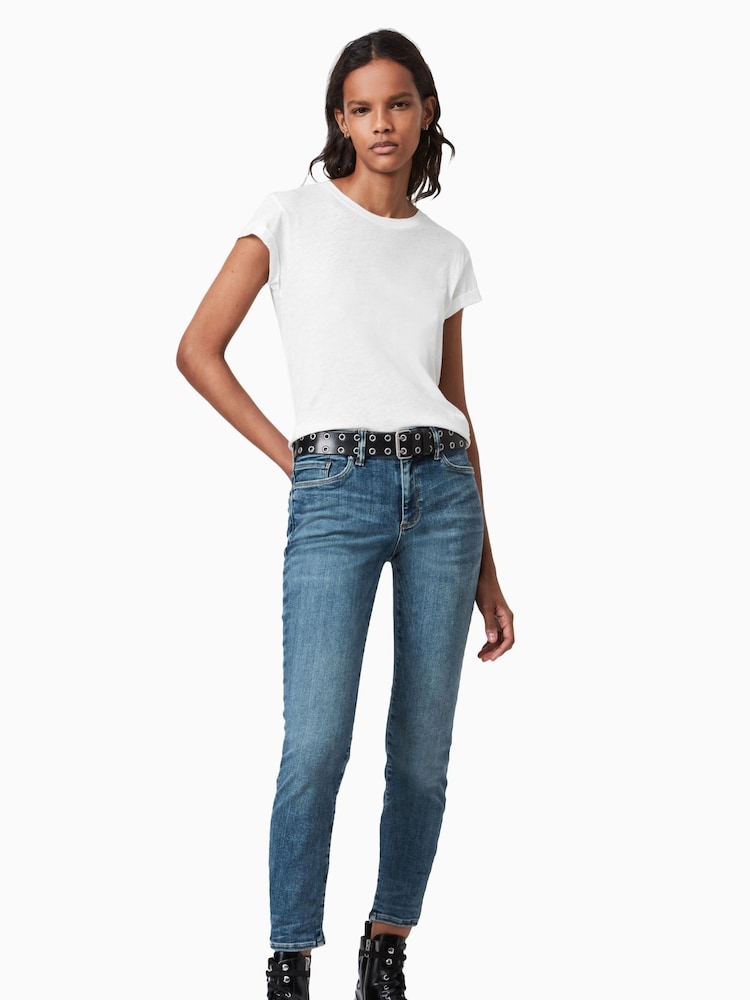 AllSaints White Anna 100% Cotton T-Shirt - Image 2 of 6