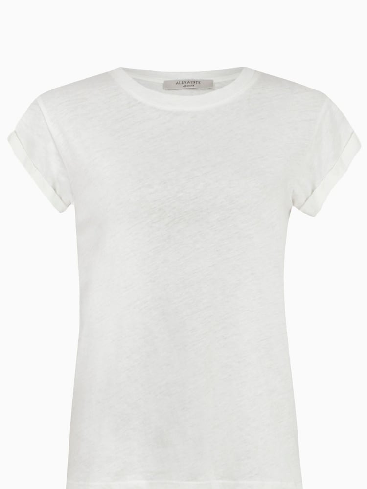 AllSaints White Anna 100% Cotton T-Shirt - Image 3 of 6