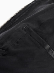 AllSaints Black Conroy Leather Biker Jacket - Image 8 of 10