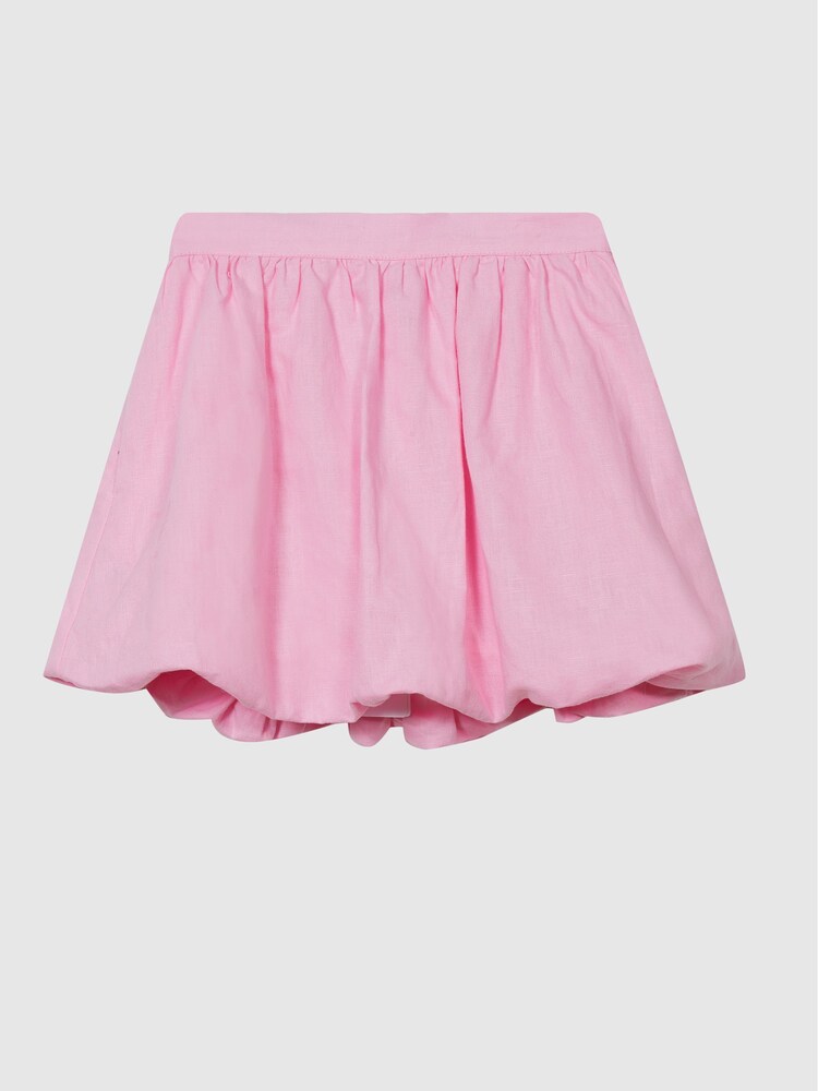 Reiss Pink Sofia Junior Bubble Hem Mini Skirt - Image 2 of 5