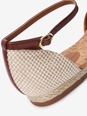 Yellow Closed Toe Ankle Strap Espadrille Shoes - Image 7 of 8