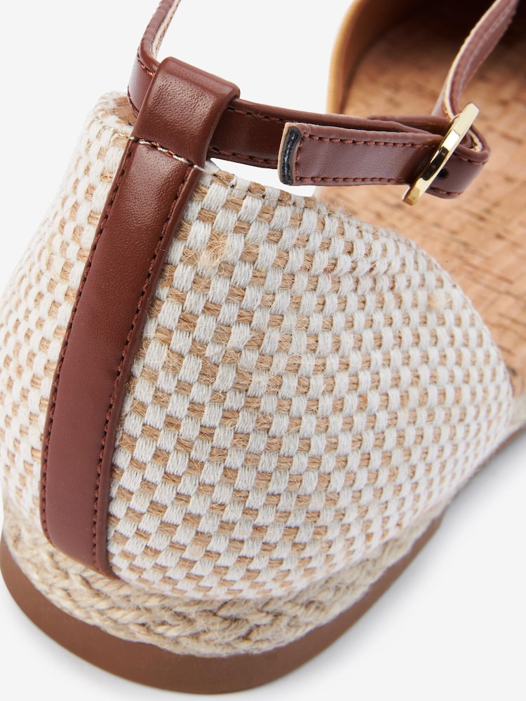 Yellow Closed Toe Ankle Strap Espadrille Shoes - Image 8 of 8