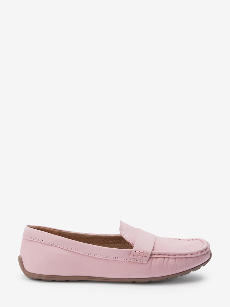 Cuir rose - Chaussures de conduite Forever Comfort® en cuir - Image 3 of 6