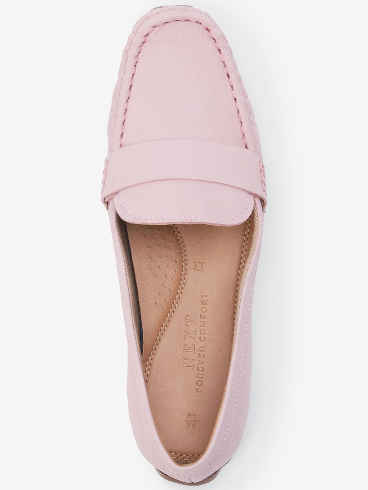 Cuir rose - Chaussures de conduite Forever Comfort® en cuir - Image 4 of 6