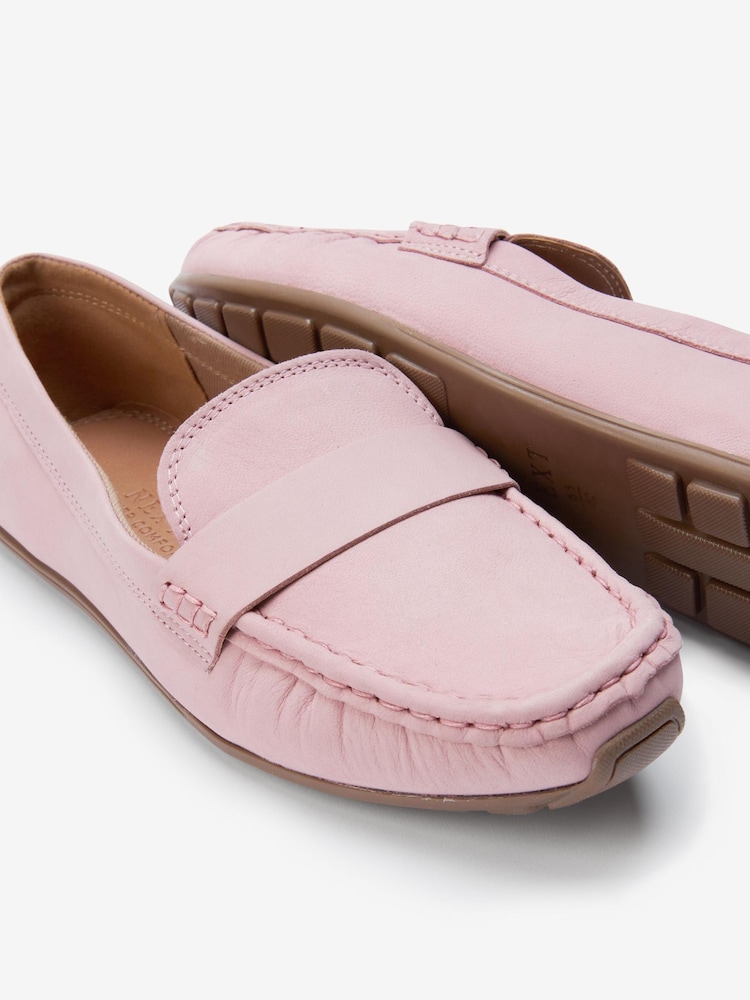 Cuir rose - Chaussures de conduite Forever Comfort® en cuir - Image 5 of 6