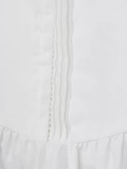 Reiss White Ebba Junior Tie Shoulder Crop Top - Image 6 of 6