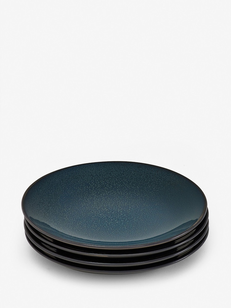 Teal Blue Logan Reactive Glaze Set of 4 Side Plates - Image 3 of 3 Teal Blue Logan Reactive Glaze Set of 4 Side Plates - Image 3 of 3