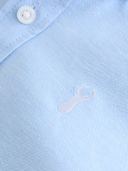 Blue Logo Short Sleeve Cotton Rich Oxford Shirt (3-16yrs) - Image 4 of 5