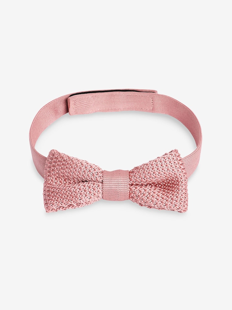 Pink Knitted Bow Tie (1-16yrs) - Image 1 of 1