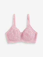 Розовый - Total Support Non Pad Non Wire Full Cup Lace Ultimate Comfort Bra B-H - Изображение 5 из 5