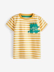 Stripe Dino Pocket T-Shirt (3mths-7yrs) - Image 1 of 3