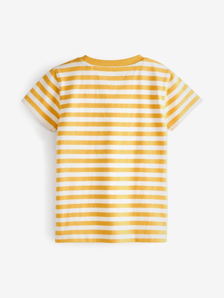 Stripe Dino Pocket T-Shirt (3mths-7yrs) - Image 2 of 3