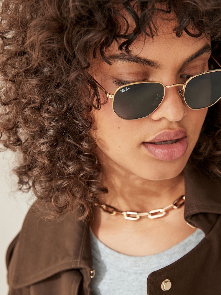 Ray-Ban Medium Hexagonal Flat Lens Sunglasses - Image 2 of 14