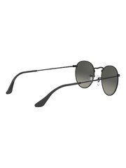 Gläser mit Farbverlauf, Schwarz und Grau - Ray-Ban Runde, große Sonnenbrille mit Metallfassung - Bild 10 von 12