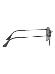 Gläser mit Farbverlauf, Schwarz und Grau - Ray-Ban Runde, große Sonnenbrille mit Metallfassung - Bild 11 von 12