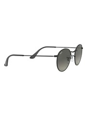 Gläser mit Farbverlauf, Schwarz und Grau - Ray-Ban Runde, große Sonnenbrille mit Metallfassung - Bild 12 von 12
