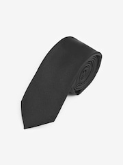 Negro - Slim - Corbata de sarga - Imagen 1 de 3