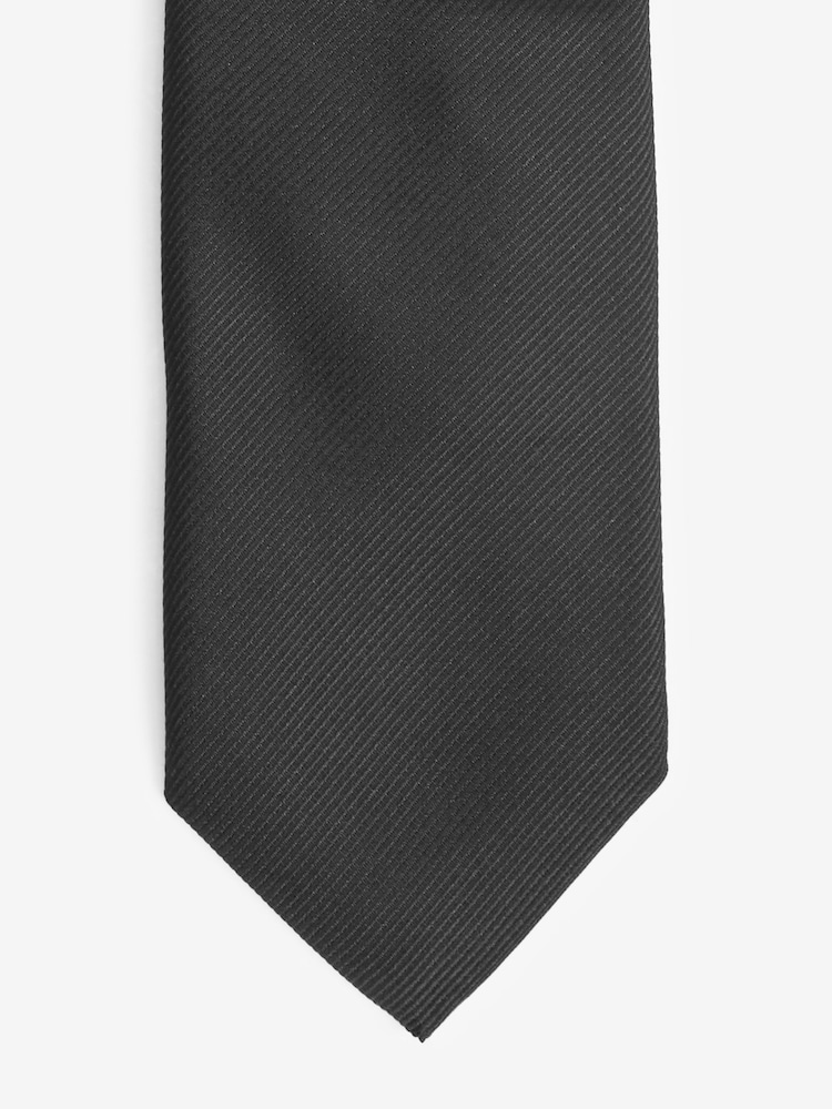 Negro - Slim - Corbata de sarga - Imagen 3 de 3
