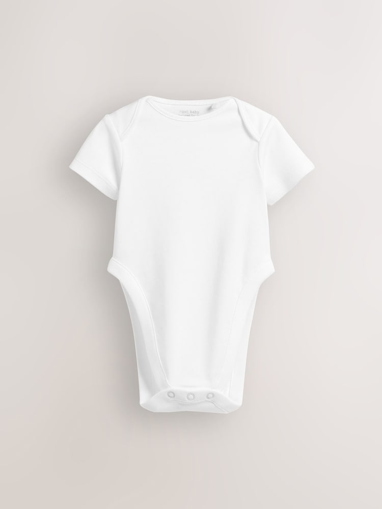 Weiß - Kurzärmelige Bodys für Babys mit Hüft-Dysplasie, 5er Pack - Bild 2 von 4 Weiß - Kurzärmelige Bodys für Babys mit Hüft-Dysplasie, 5er Pack - Bild 2 von 4