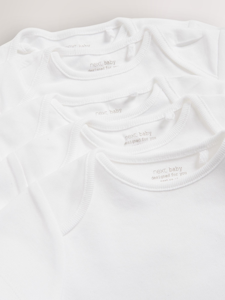 Weiß - Kurzärmelige Bodys für Babys mit Hüft-Dysplasie, 5er Pack - Bild 4 von 4 Weiß - Kurzärmelige Bodys für Babys mit Hüft-Dysplasie, 5er Pack - Bild 4 von 4