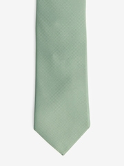 Sage Green Slim Twill Tie - Image 2 of 3