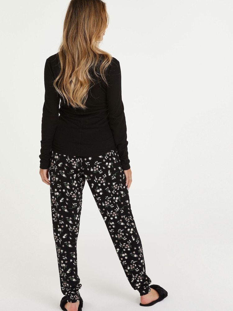 Hunkemöller Black Long-Sleeved Pyjama Top - Image 2 of 6