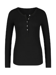 Hunkemöller Black Long-Sleeved Pyjama Top - Image 4 of 6