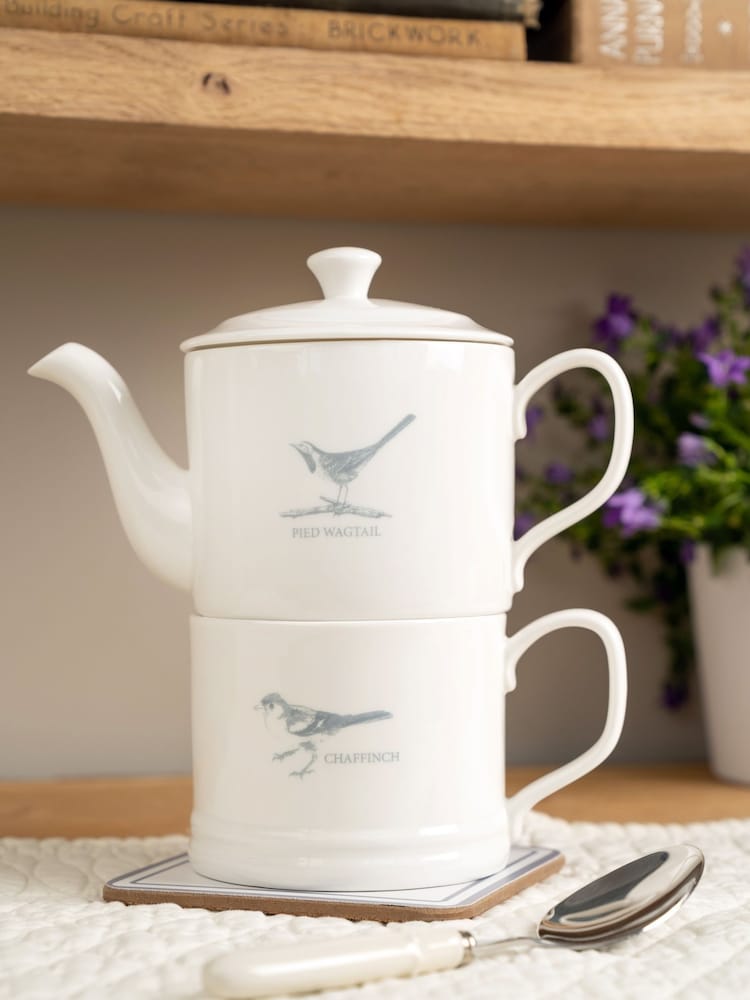 Mary Berry White Birds Garden Tea For One - Image 2 of 4