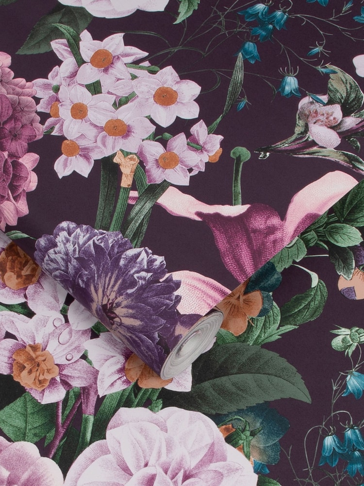 Graham & Brown Purple Glasshouse 10M Wallpaper - Image 2 of 3