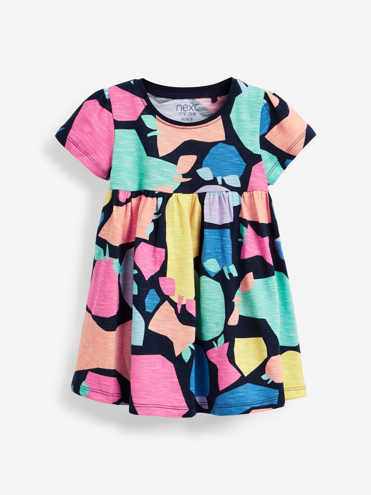 Bright Shapes Short Sleeve Jersey Dress (3mths-7yrs) - Image 1 of 5 Bright Shapes Short Sleeve Jersey Dress (3mths-7yrs) - Image 1 of 5
